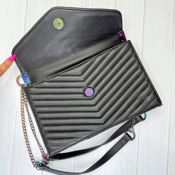 INC Black Quilted Convertible Bag – Vegan Leather - Picture 2 of 8